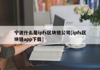 宁波什么是ipfs区块链公司[ipfs区块链app下载]